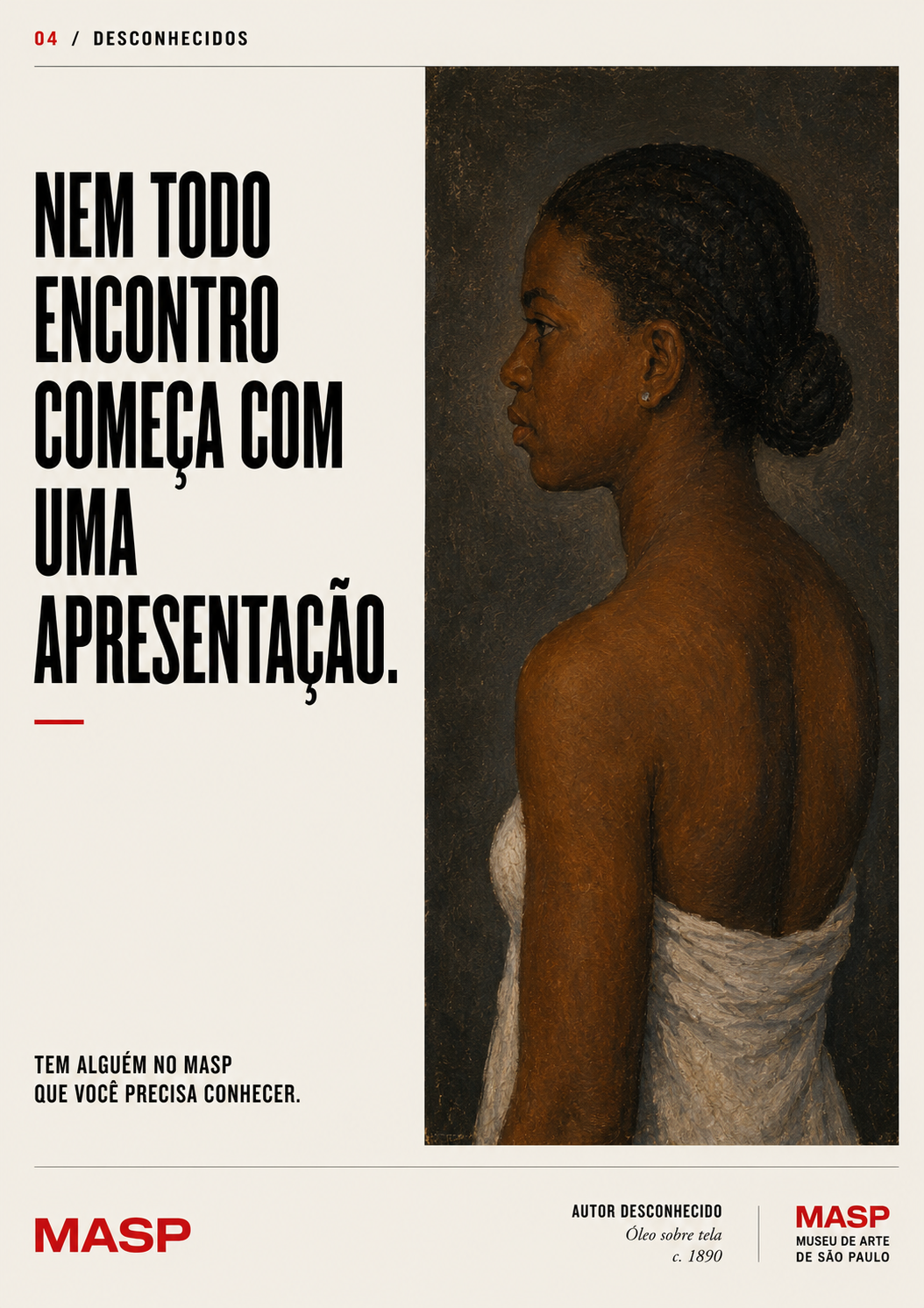 Retrato de mulher, de autor desconhecido, na peça da campanha